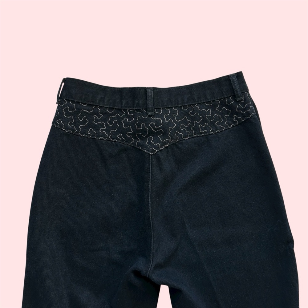 Vintage 80s Fancy Ass 26x35 High Waist Denim Bareback Jeans Dark Wash